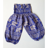 Kinder harembroek - maat 98 - Olifantje blauw